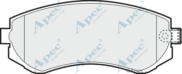 APEC BRAKING stabdžių trinkelių rinkinys, diskinis stabdys PAD1147